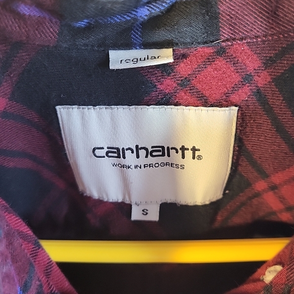 carhartt work in progress flannel Shirt Woman Size S - Picture 4 of 5